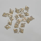 Sparkling Zircon Gold Charm for Nail Art 2pc