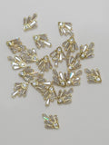 Sparkling Zircon Gold Charm for Nail Art 2pc