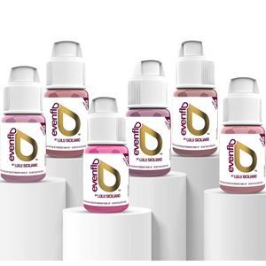 Perma Blend Luxe Evenflo PMU Ink - True Lips Set - Complete Set of 6 x 15ml