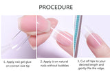 ALEO Soft Gel Nail Extension Full Cover Tips - Medium Square, Pack of 500, Half Matte