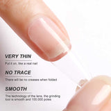 ALEO Soft Gel Nail Extension Full Cover Tips - Medium Square, Pack of 500, Half Matte