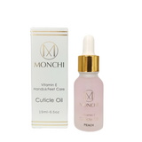 MONCHI Nail & Cuticle Revitalising Oil 15ml Organic Jojoba (Peach) - VU LONDON PMU UK