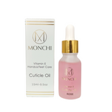 MONCHI Nail & Cuticle Revitalising Oil 15ml Organic Jojoba (Rose) - VU LONDON PMU UK