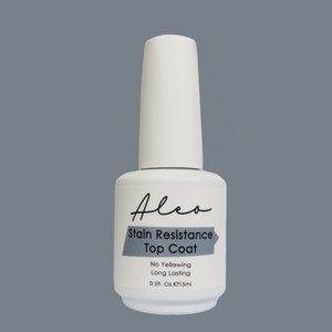 Aleo Stain Resistance Top Coat 15ml Soak Off UV/LED Gel Nail Polish Manicure Pedicure Non Yellowing